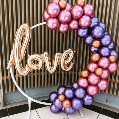 Chrome Pink Chrome Purple Balloon Garland