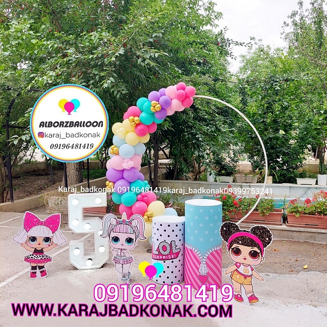 بادکنک آرایی حلقه تم ال و ال