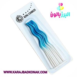 شمع ماکارونی رنگ آبی