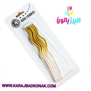 شمع ماکارونی رنگ طلایی