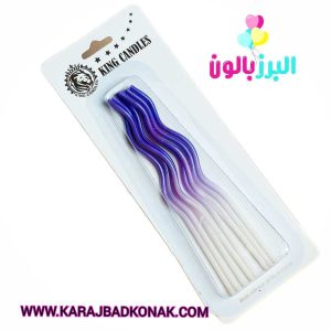 شمع ماکارونی رنگ بنفش
