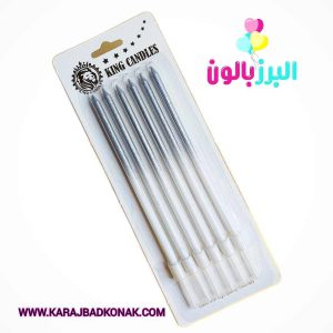 شمع مدادی سایه روشن رنگ نقره ای