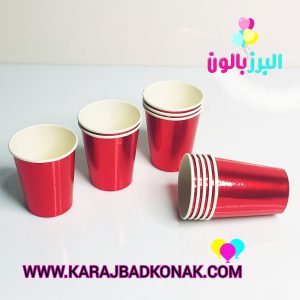 لیوان متالایز رنگ قرمز