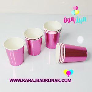 لیوان متالایز رنگ صورتی