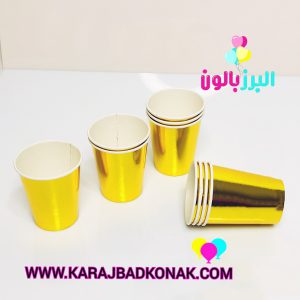 لیوان متالایز رنگ طلایی