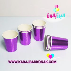 لیوان متالایز رنگ بنفش