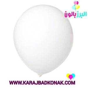 بادکنک لاتکس ساده رنگ سفید مات